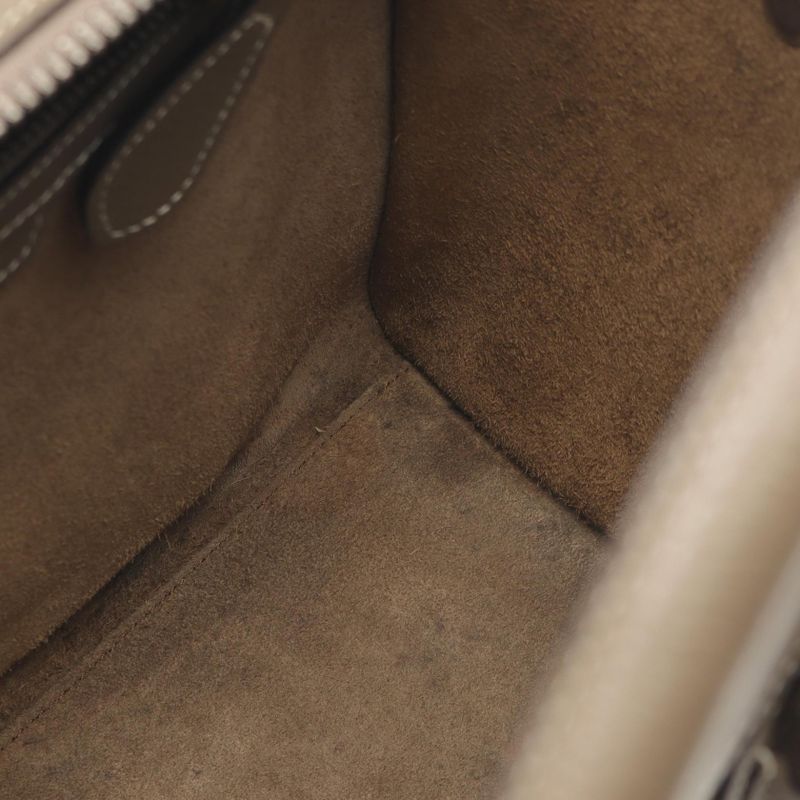 Celine Tote Bag Luggage Micro Shopper Glazed Leather Luggage Micro Shopper