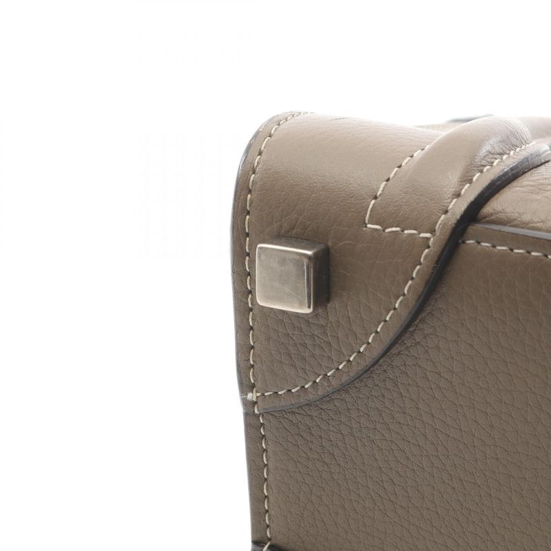 Celine Tote Bag Luggage Micro Shopper Glazed Leather Luggage Micro Shopper