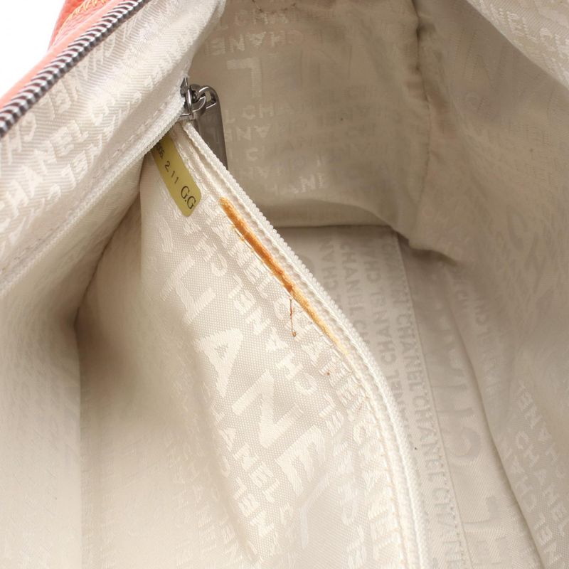 Chanel Boston Bag Chocobar Dark Orange Leather Chocobar Boston Bag Ladies Used A