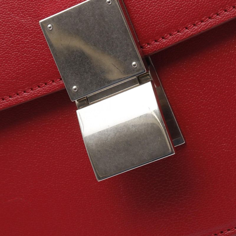 Celine Shoulder Bag Classic Box Medium 164173 Red Leather Classic Box Medium