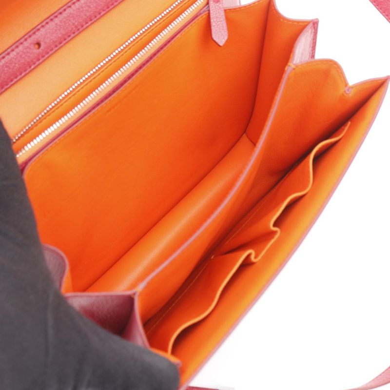 Celine Shoulder Bag Classic Box Medium 164173 Red Leather Classic Box Medium