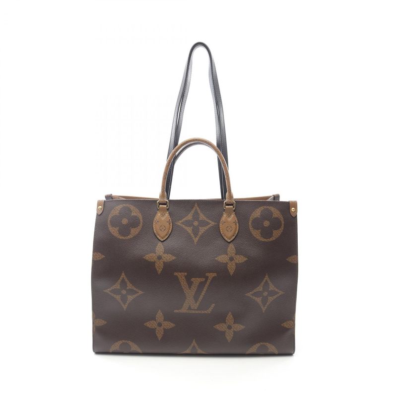 Louis Vuitton Shoulder Bag On The Go GM M45320 PVC Coated Canvas Leather On The