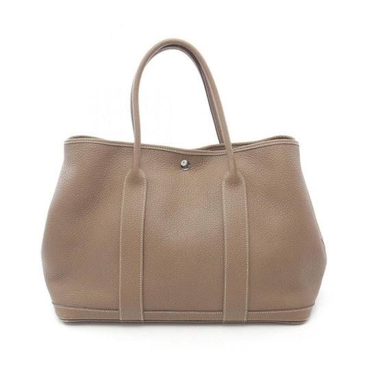 Hermes Tote Bag Garden Party PM Etoupe Leather Garden Party PM Etoupe Ladies