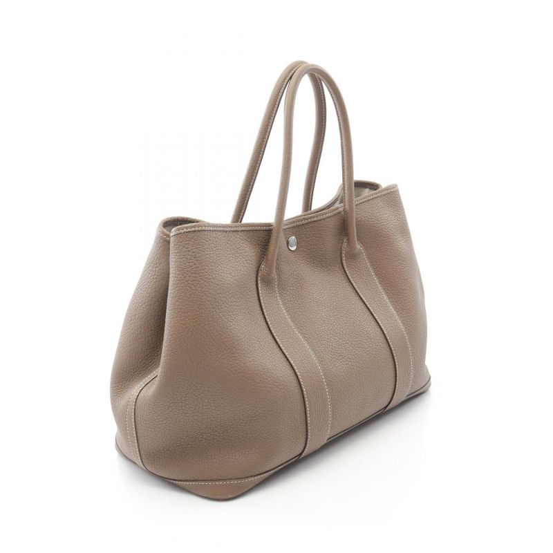 Hermes Tote Bag Garden Party PM Etoupe Leather Garden Party PM Etoupe Ladies