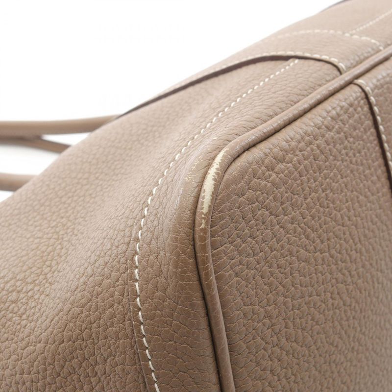 Hermes Tote Bag Garden Party PM Etoupe Leather Garden Party PM Etoupe Ladies