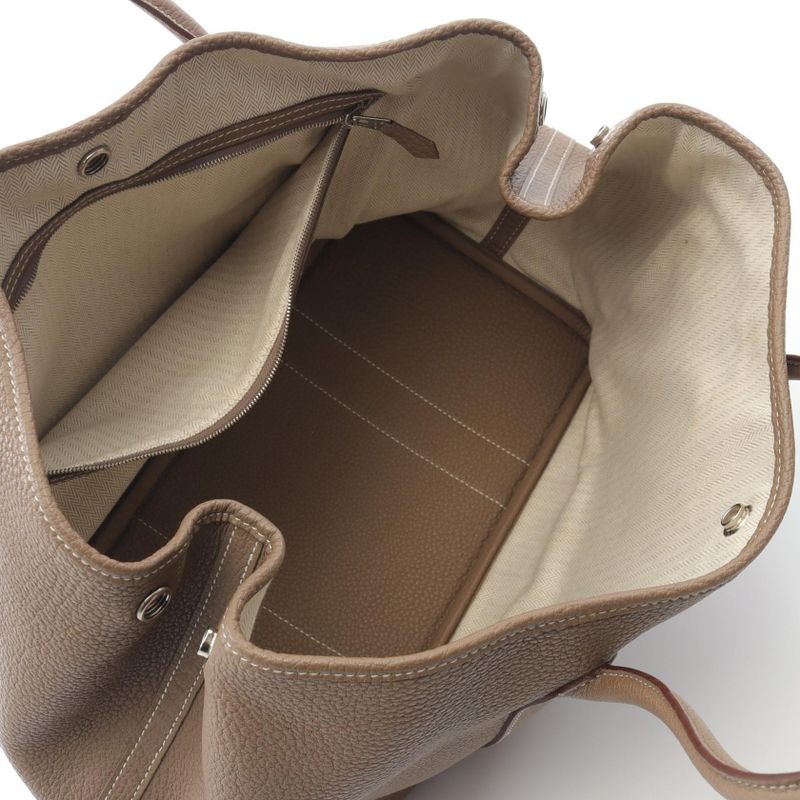 Hermes Tote Bag Garden Party PM Etoupe Leather Garden Party PM Etoupe Ladies