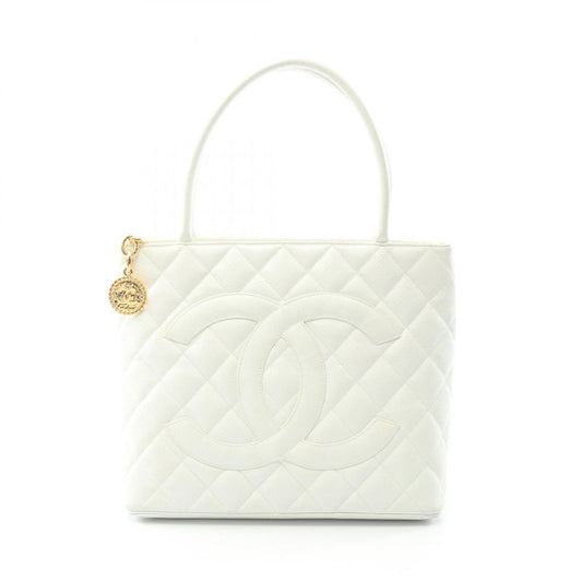 Chanel Tote Bag Reproduction Tote White Calf Leather Reproduction Tote Women