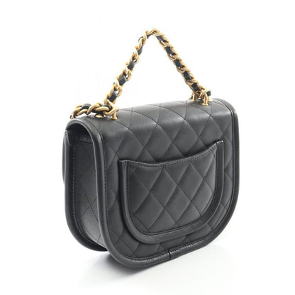 Chanel Shoulder Bag Matelasse As4850 Black Leather Matelasse Small Messenger