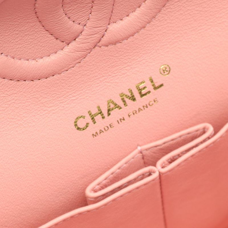 Chanel Shoulder Bag Matelasse W Flap Pink Fabric Matelasse Double Flap Chain