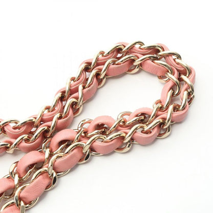 Chanel Shoulder Bag Matelasse W Flap Pink Fabric Matelasse Double Flap Chain