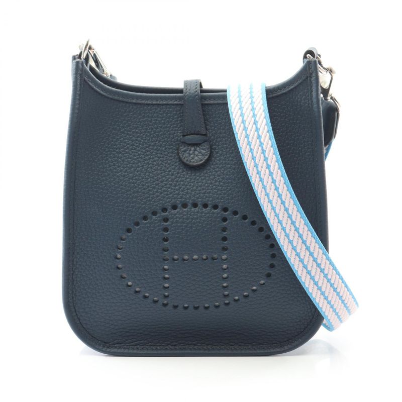 Hermes Shoulder Bag Evelyn TPM Amazon Blue Eau De Prus Leather Evelyn Amazon