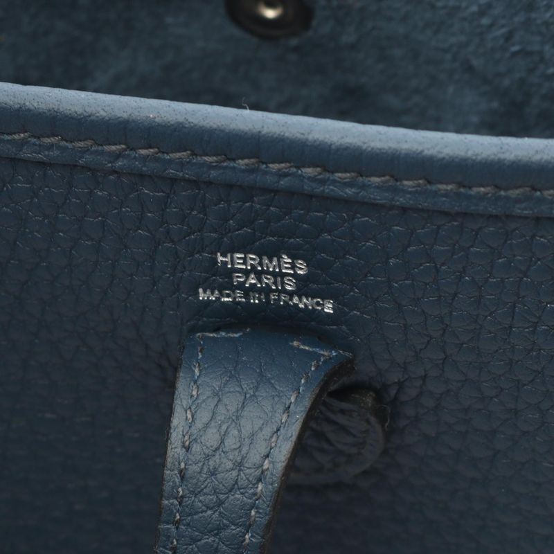 Hermes Shoulder Bag Evelyn TPM Amazon Blue Eau De Prus Leather Evelyn Amazon