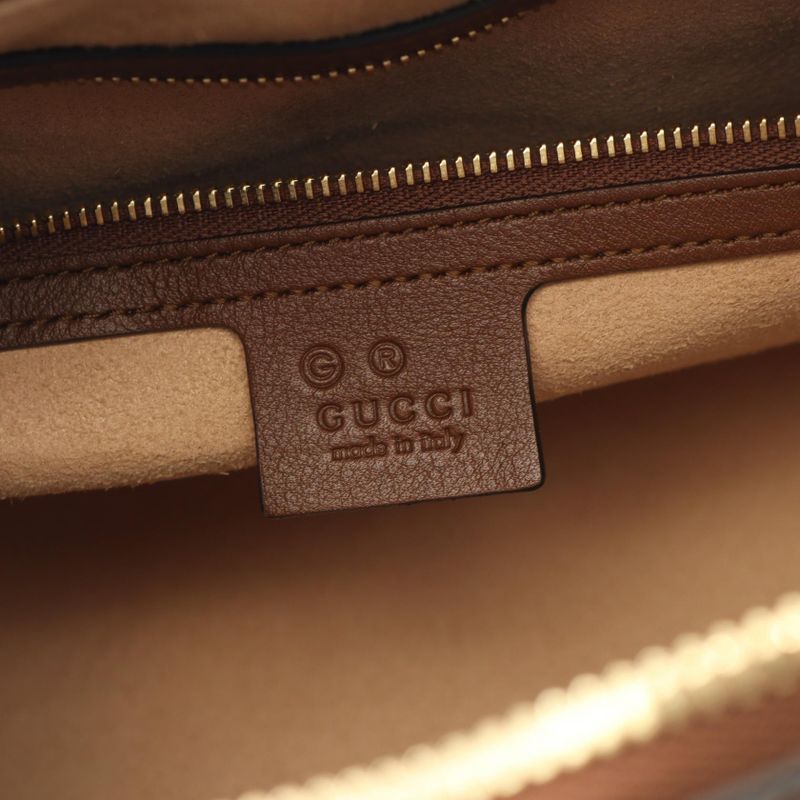 Gucci Tote Bag GG Supreme 779768 Beige/brown PVC Coated Canvas Leather 2way