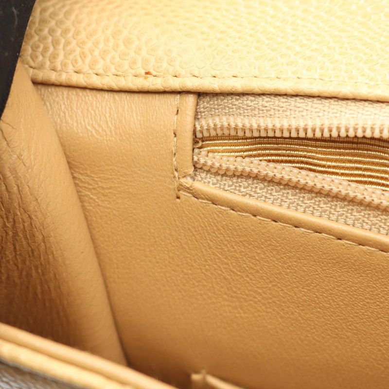 Chanel Briefcase Matelasse Beige Leather Calf Matelasse Business Bag Women Used