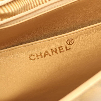 Chanel Briefcase Matelasse Beige Leather Calf Matelasse Business Bag Women Used