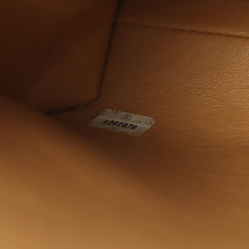 Chanel Briefcase Matelasse Beige Leather Calf Matelasse Business Bag Women Used