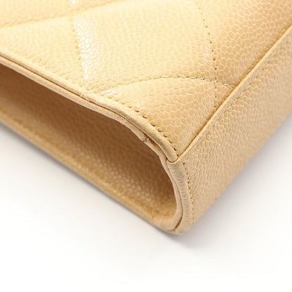 Chanel Briefcase Matelasse Beige Leather Calf Matelasse Business Bag Women Used