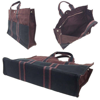 Hermes Tote Bag Hermes Fourre Tout MM Bordeaux And Black Aq11930