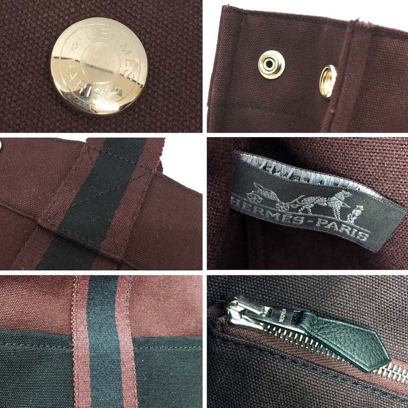Hermes Tote Bag Hermes Fourre Tout MM Bordeaux And Black Aq11930