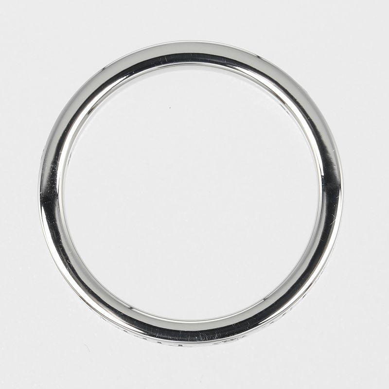 Tiffany & Co Flat Band Pt950platinum X 3P Diamonds #6.5 Ladies 4.6g Ring