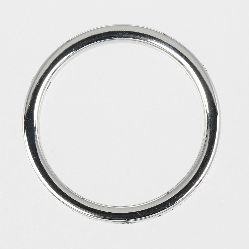 Tiffany & Co Flat Band Pt950platinum X 3P Diamonds #6.5 Ladies 4.6g Ring