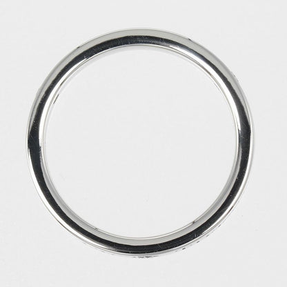 Tiffany & Co Flat Band Pt950platinum X 3P Diamonds #6.5 Ladies 4.6g Ring