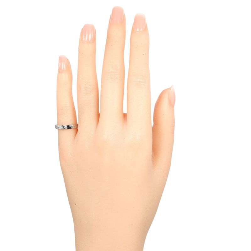 Tiffany & Co Flat Band Pt950platinum X 3P Diamonds #6.5 Ladies 4.6g Ring