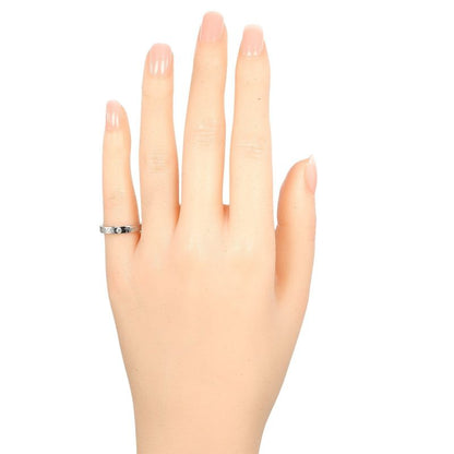 Tiffany & Co Flat Band Pt950platinum X 3P Diamonds #6.5 Ladies 4.6g Ring