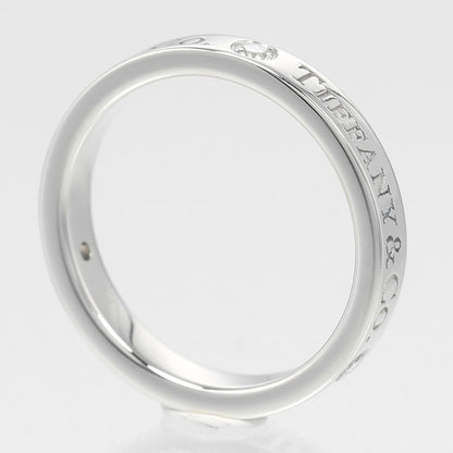 Tiffany & Co Flat Band Pt950platinum X 3P Diamonds #6.5 Ladies 4.6g Ring