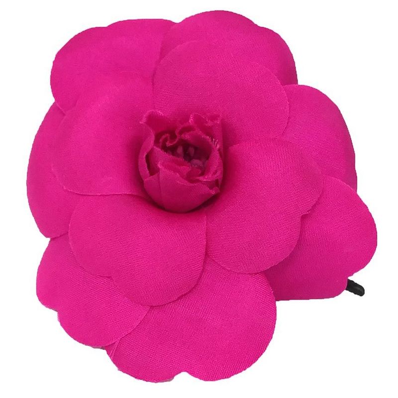 Chanel Camellia Corsage Brooch Flower Pink Aq11983
