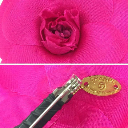 Chanel Camellia Corsage Brooch Flower Pink Aq11983