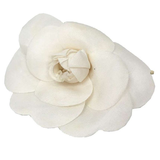 Chanel Camellia Corsage Brooch White Aq11984