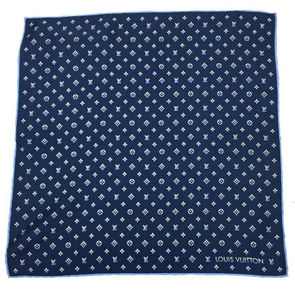 Louis Vuitton Monogram Scarf M79555 Navy Pocket Chief Unused Aq11921