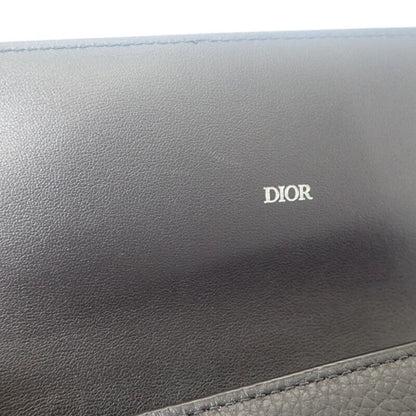 Dior Long Flap Wallet 2esbc312cdi_h00n Long Wallet Calf Black Silver Hardware