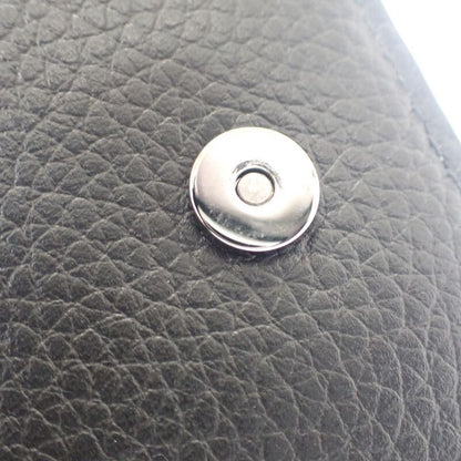 Dior Long Flap Wallet 2esbc312cdi_h00n Long Wallet Calf Black Silver Hardware