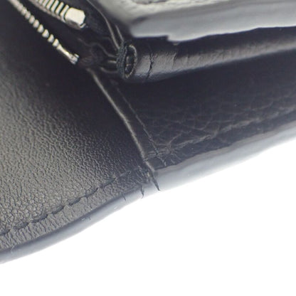 Dior Long Flap Wallet 2esbc312cdi_h00n Long Wallet Calf Black Silver Hardware