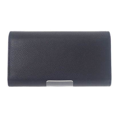 Dior Long Flap Wallet 2esbc312cdi_h00n Long Wallet Calf Black Silver Hardware