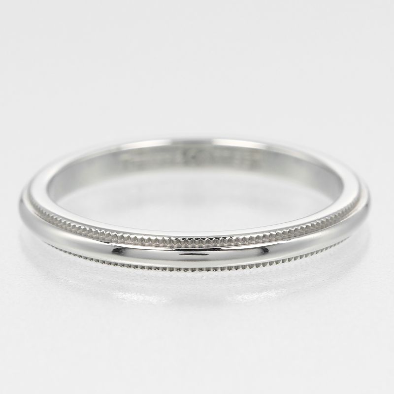 Tiffany & Co Together Millegrain 2mm (0.08in) Band Pt950platinum No 10 Ladies