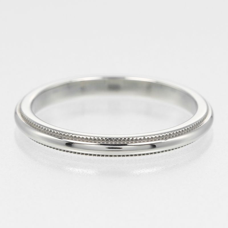 Tiffany & Co Together Millegrain 2mm (0.08in) Band Pt950platinum No 10 Ladies