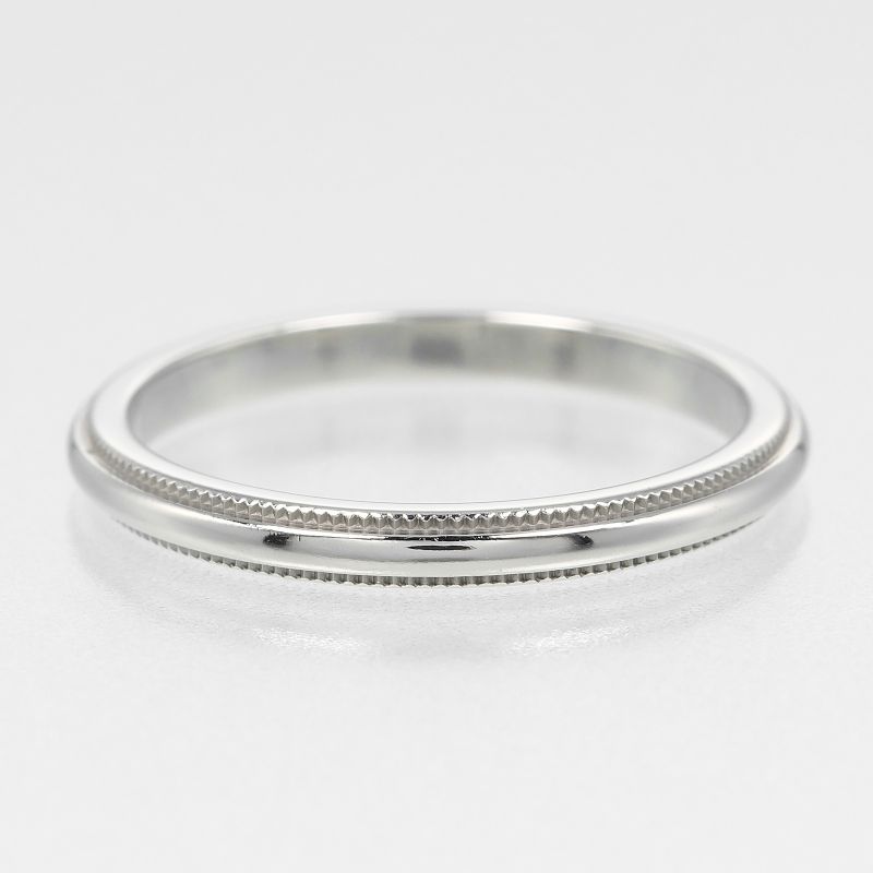 Tiffany & Co Together Millegrain 2mm (0.08in) Band Pt950platinum No 10 Ladies