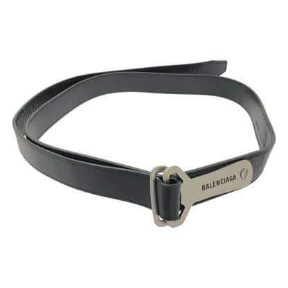 Balenciaga - 2023ss - Bottle Opener Logo Leather Belt - Unisex - Black - Men's