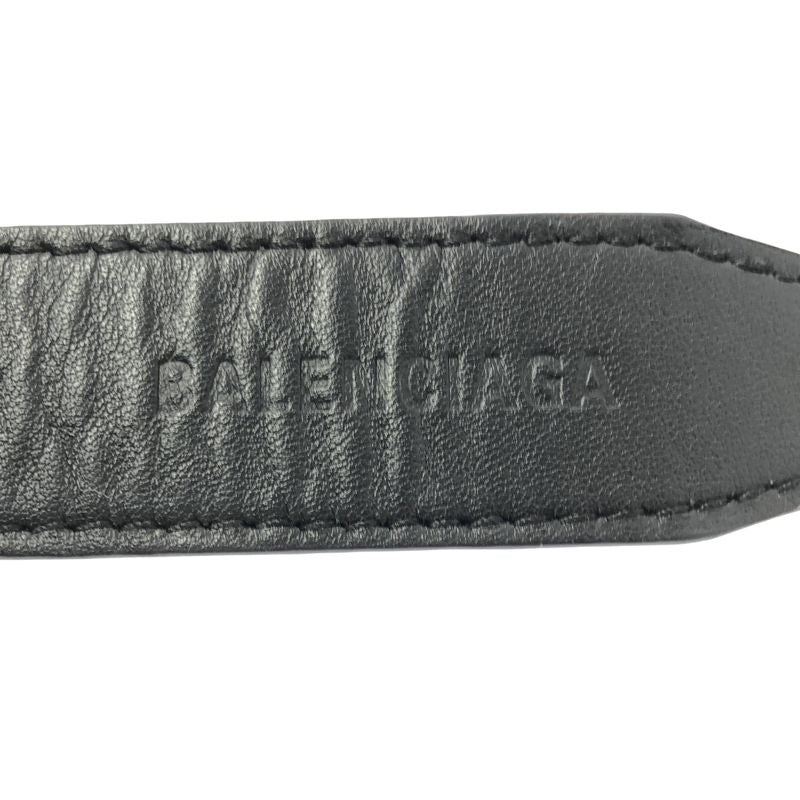 Balenciaga - 2023ss - Bottle Opener Logo Leather Belt - Unisex - Black - Men's