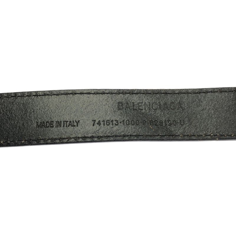 Balenciaga - 2023ss - Bottle Opener Logo Leather Belt - Unisex - Black - Men's