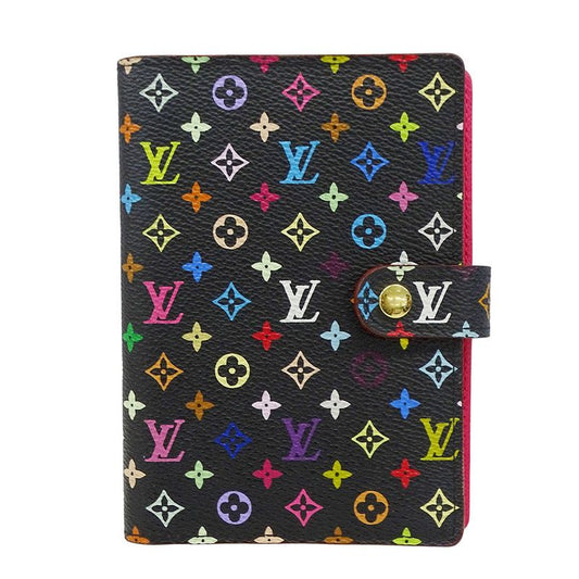 Louis Vuitton Notebook Cabas Women's Brand Monogram Multicolor Agenda PM Noir