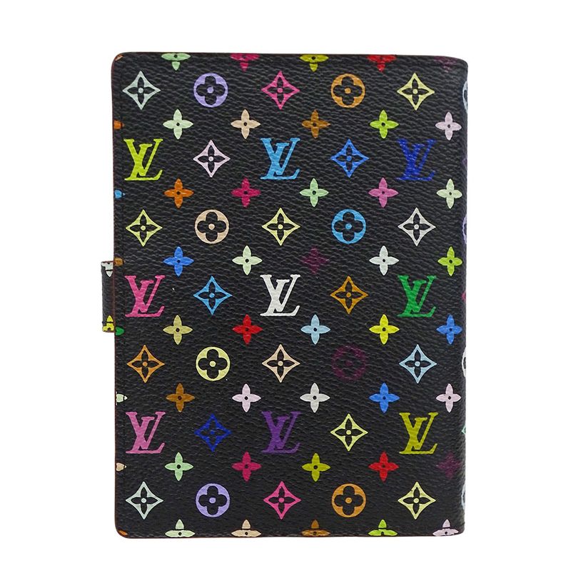 Louis Vuitton Notebook Cabas Women's Brand Monogram Multicolor Agenda PM Noir