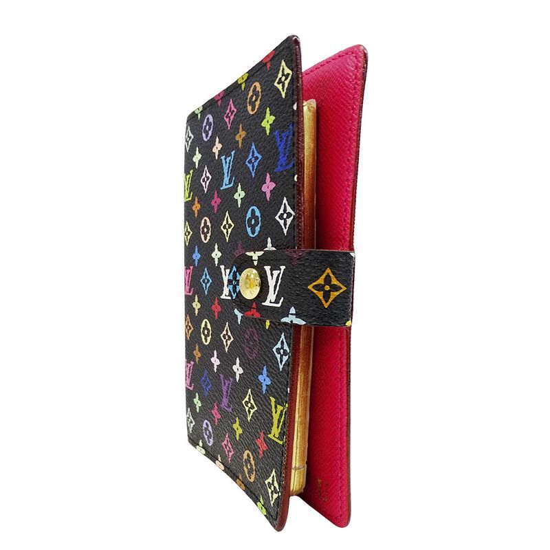 Louis Vuitton Notebook Cabas Women's Brand Monogram Multicolor Agenda PM Noir