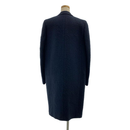 Celine | Phoebe Period Wool Crombie Overcoat Fully Lined | 36 | Dark Navy |