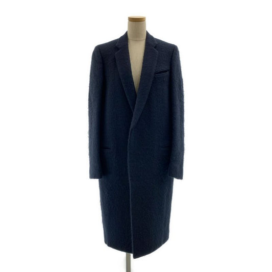 Celine | Phoebe Period Wool Crombie Overcoat Fully Lined | 36 | Dark Navy |