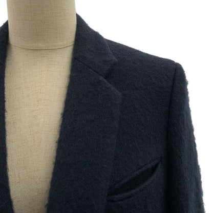 Celine | Phoebe Period Wool Crombie Overcoat Fully Lined | 36 | Dark Navy |