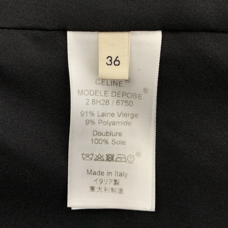 Celine | Phoebe Period Wool Crombie Overcoat Fully Lined | 36 | Dark Navy |